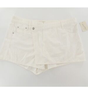 NWT Universal Thread Skort Denim Asymmetric Wrap Women 17 White